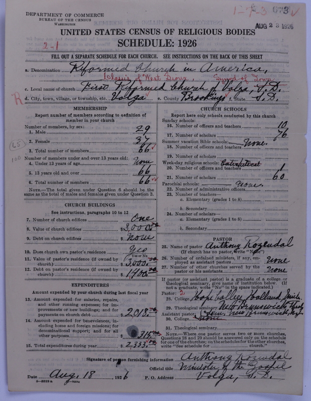 Scan of Reformed Church in America: 673