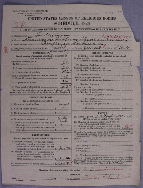Scan of Norwegian Lutheran Church of America: 2216