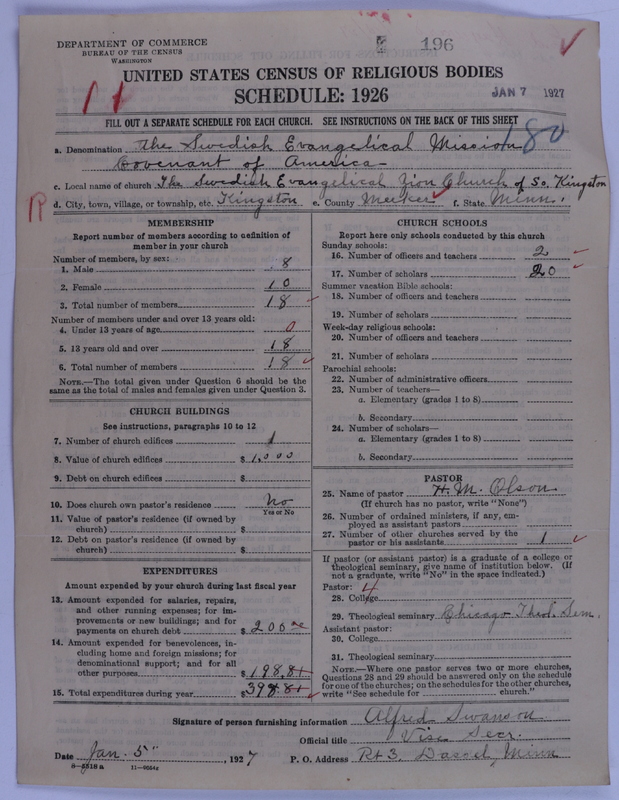 Scan of Swedish Evangelical Mission Covenant of America: 196