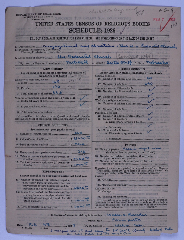 Scan of Federated Churches: 193