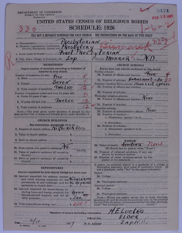 Scan of Presbyterian Church in the United States of America: 5474