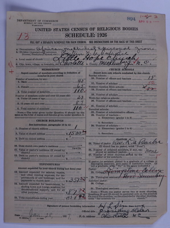 Scan of African Methodist Episcopal Zion Church: 894