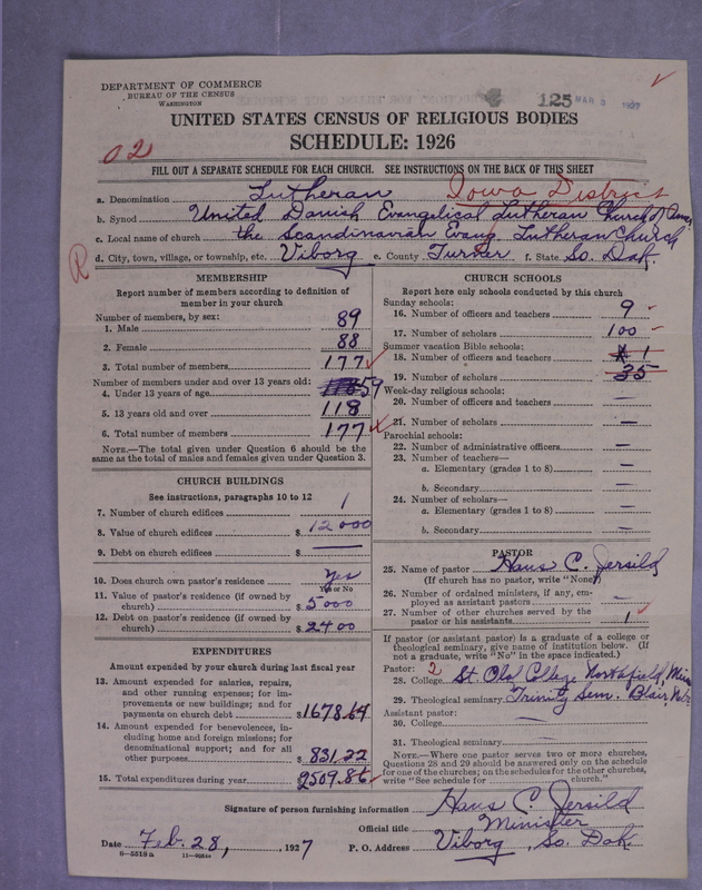 Scan of United Danish Evangelical Lutheran Church in America: 125