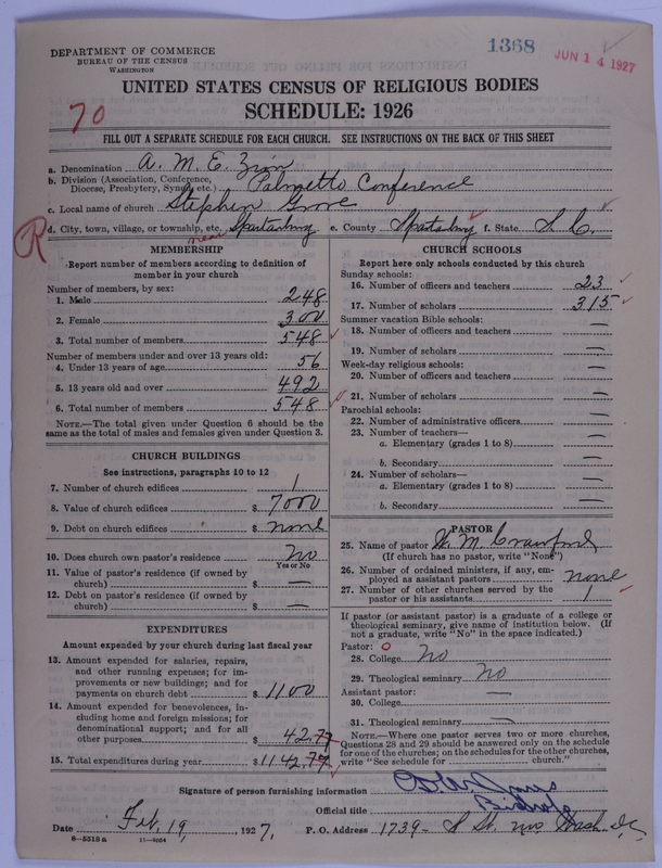 Scan of African Methodist Episcopal Zion Church: 1368