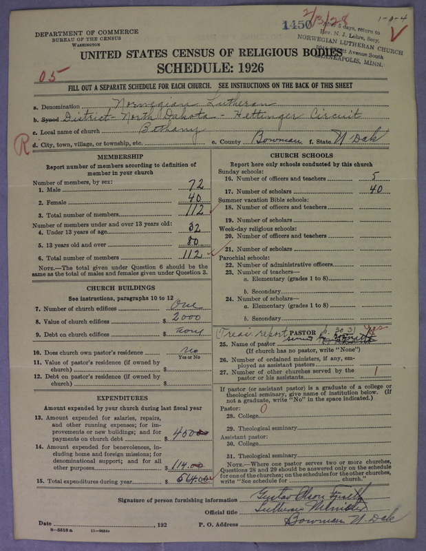 Scan of Norwegian Lutheran Church of America: 1450