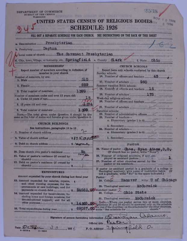 Scan of Presbyterian Church in the United States of America: 2538