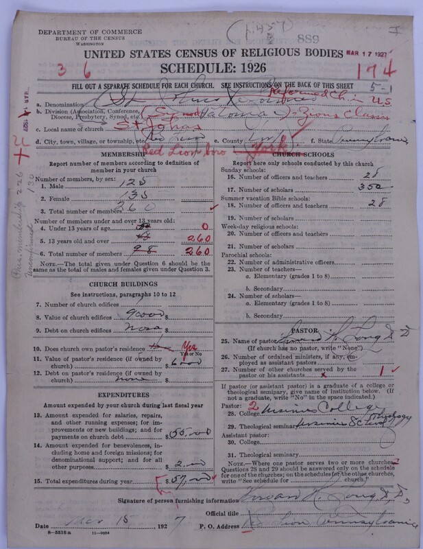 Scan of Reformed Church in the United States: 889