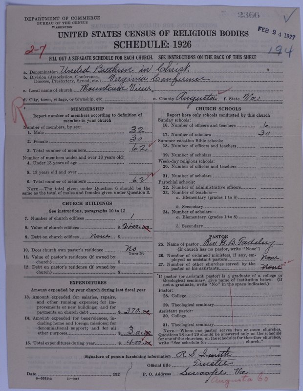 Scan of Church of the United Brethren in Christ: 2366