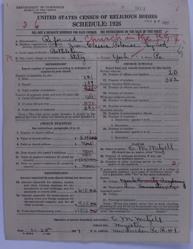 Scan of Reformed Church in the United States: 914