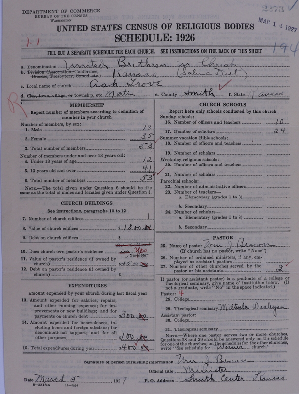 Scan of Church of the United Brethren in Christ: 2273