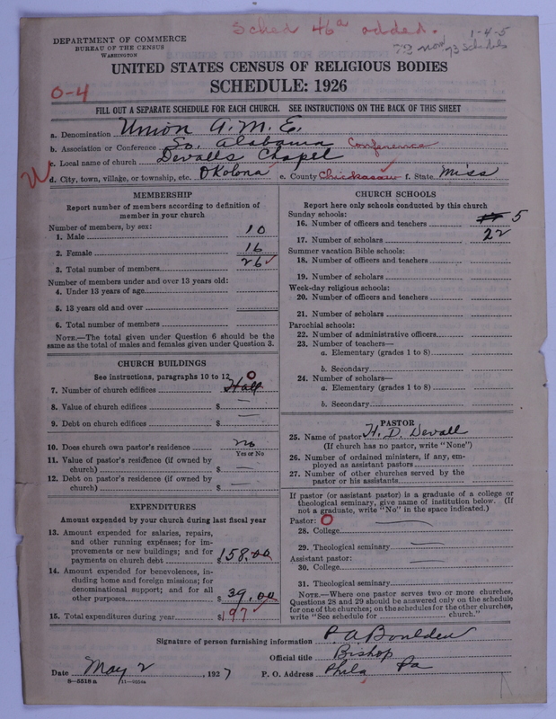 Scan of Union American Methodist Episcopal Church: 72