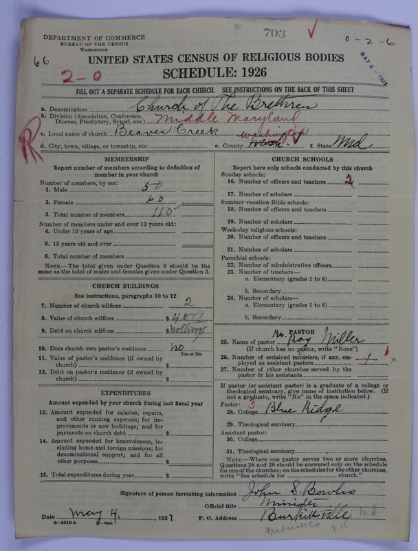 Scan of Church of the Brethren (Conservative Dunkers): 703