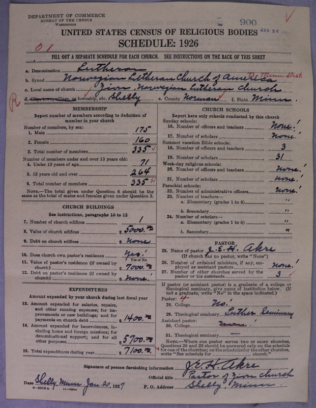 Scan of Norwegian Lutheran Church of America: 900