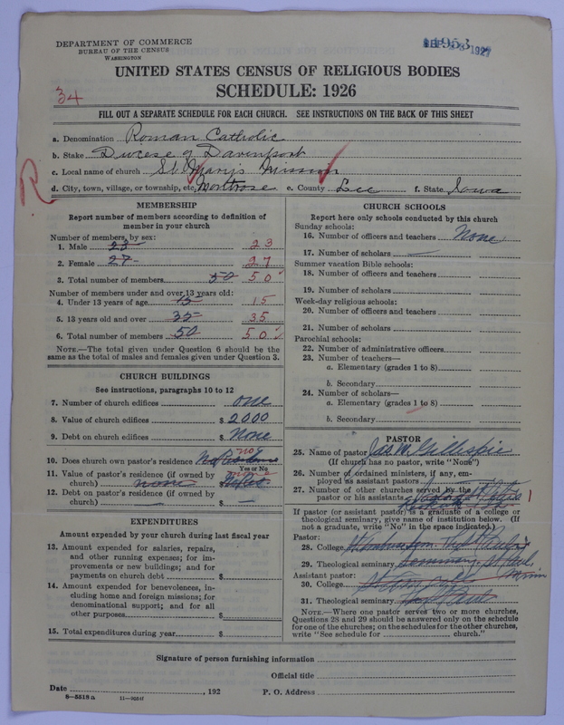 Scan of Roman Catholic Church: 11953