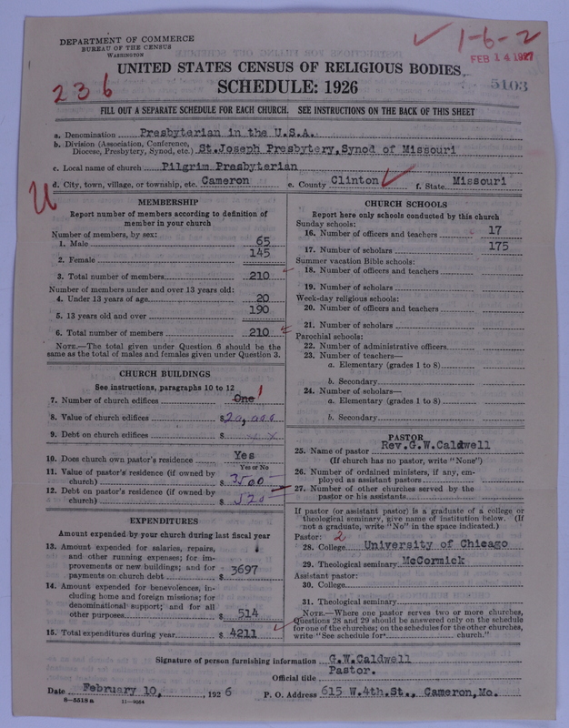 Scan of Presbyterian Church in the United States of America: 5103
