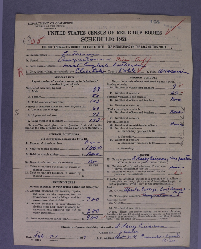 Scan of Evangelical Lutheran Augustana Synod of North America: 448
