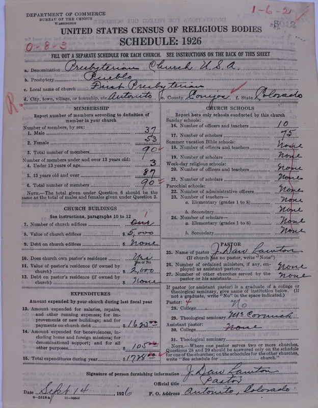 Scan of Presbyterian Church in the United States of America: 8012