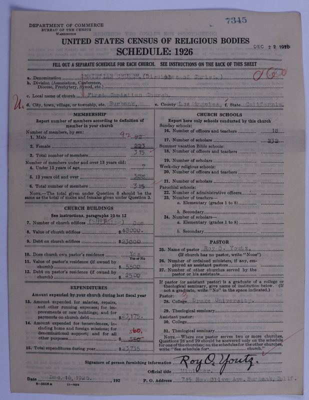 Scan of Disciples of Christ: 7345