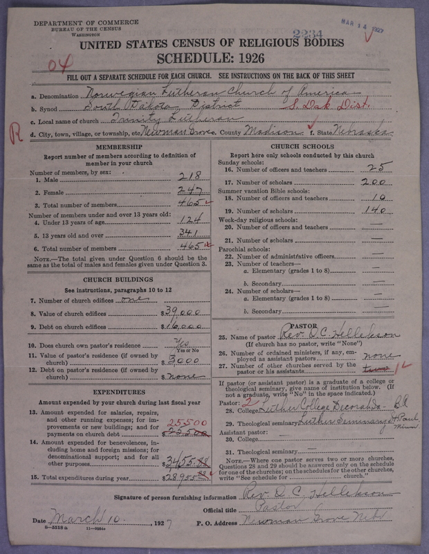 Scan of Norwegian Lutheran Church of America: 2234