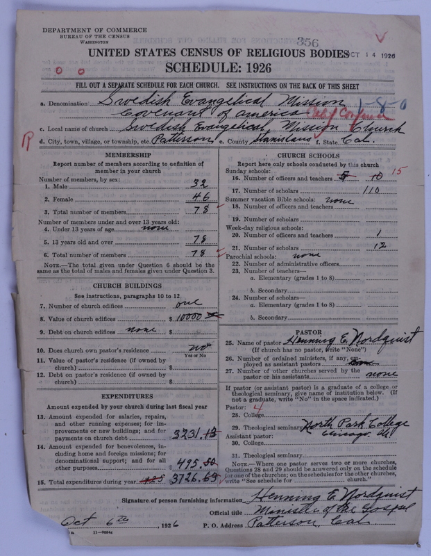 Scan of Swedish Evangelical Mission Covenant of America: 356