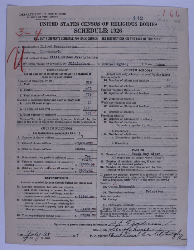 Scan of United Presbyterian Church of North America: 142