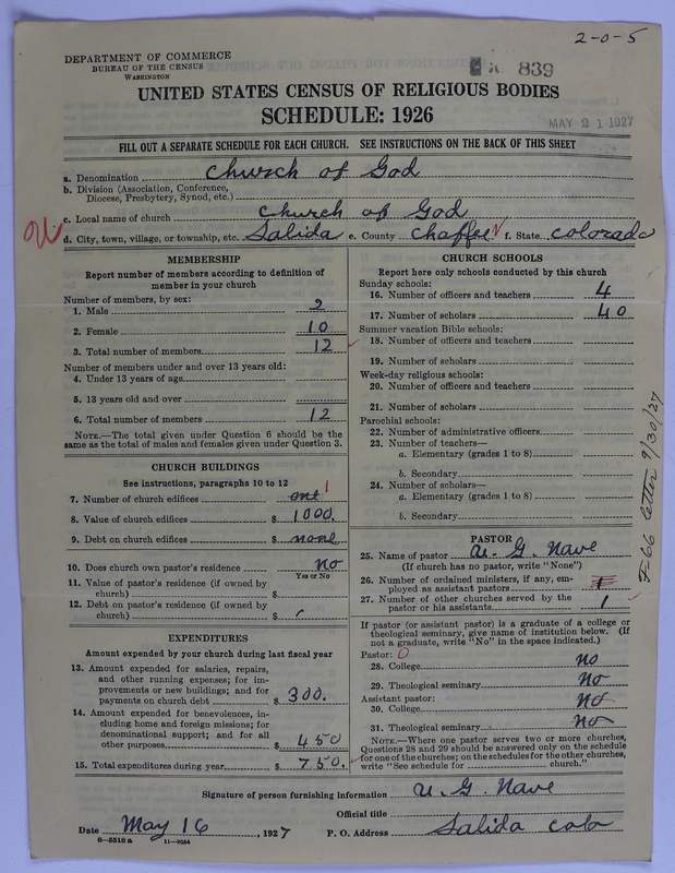 Scan of Church of God (Headquarters, Anderson, Ind.): 839