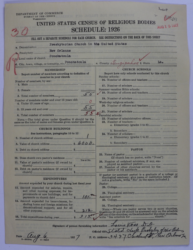 Scan of Presbyterian Church in the United States: 3026
