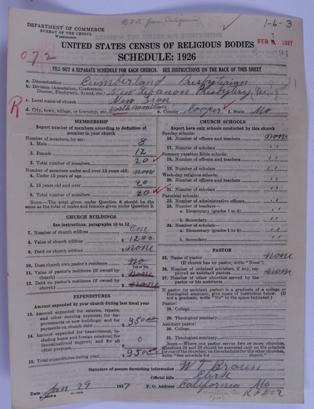 Scan of Cumberland Presbyterian Church: 94