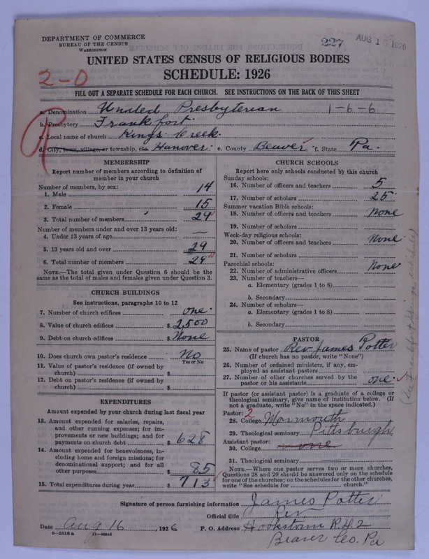 Scan of United Presbyterian Church of North America: 227