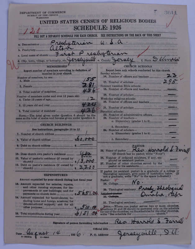 Scan of Presbyterian Church in the United States of America: 3611
