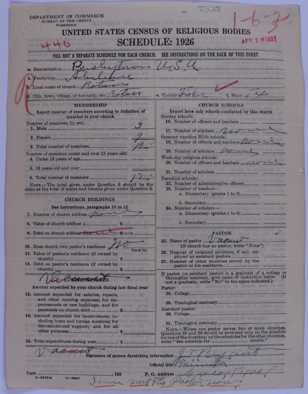 Scan of Presbyterian Church in the United States of America: 7593