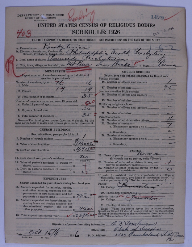 Scan of Presbyterian Church in the United States of America: 1479