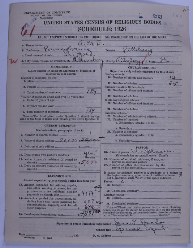 Scan of African Methodist Episcopal Church: 203