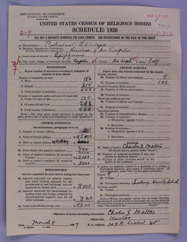 Scan of Protestant Episcopal Church: 7069