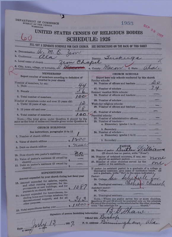 Scan of African Methodist Episcopal Zion Church: 1953