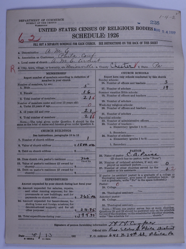 Scan of African Methodist Episcopal Church: 228