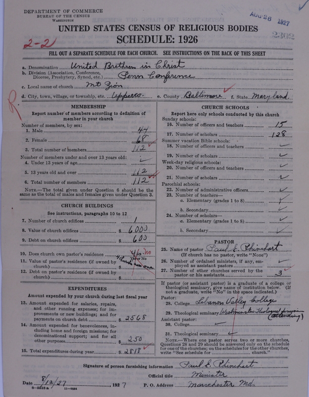 Scan of Church of the United Brethren in Christ: 2302