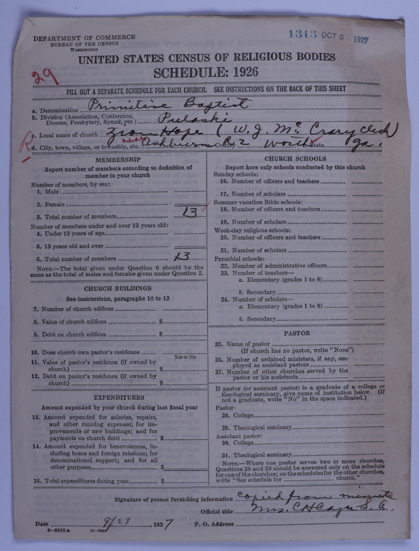 Scan of Primitive Baptists: 1313
