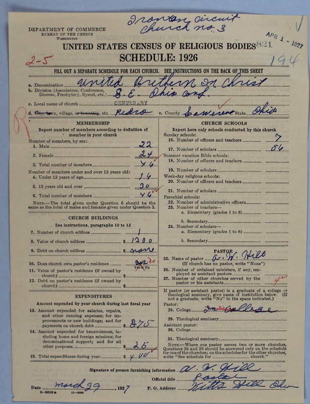 Scan of Church of the United Brethren in Christ: 821