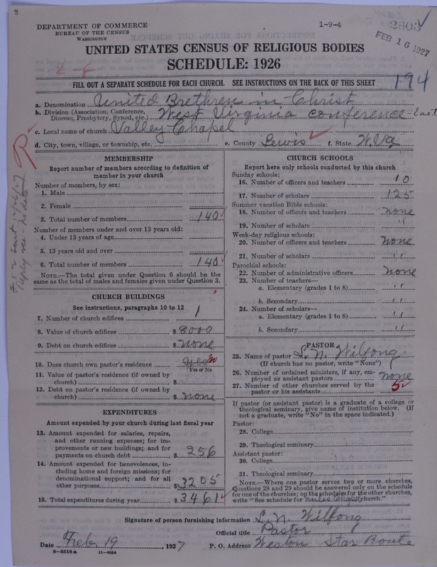 Scan of Church of the United Brethren in Christ: 2603