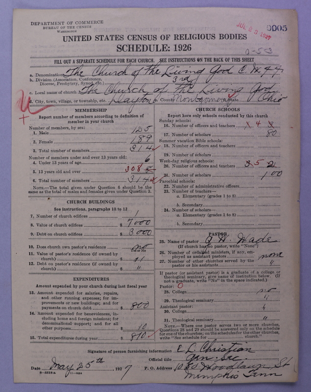 Scan of Church of the Living God, Christian Workers for Fellowship: 5