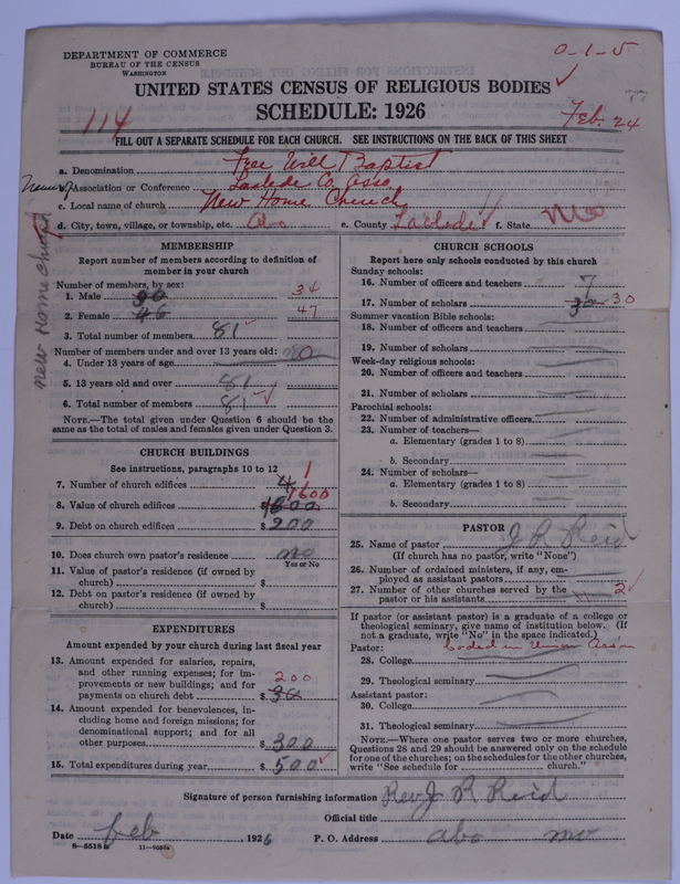 Scan of Free Will Baptists: 77