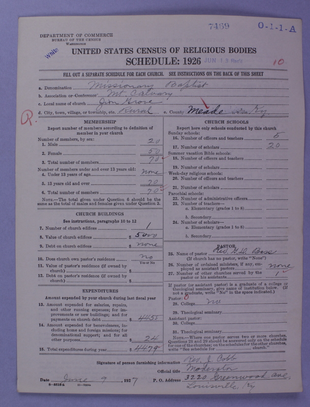 Scan of Negro Baptists: 7469