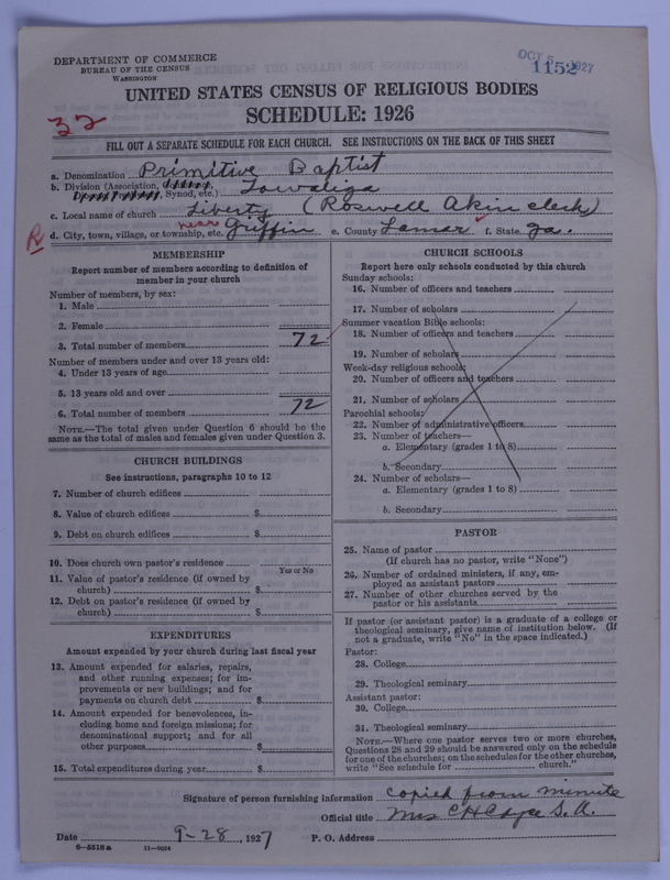 Scan of Primitive Baptists: 1152