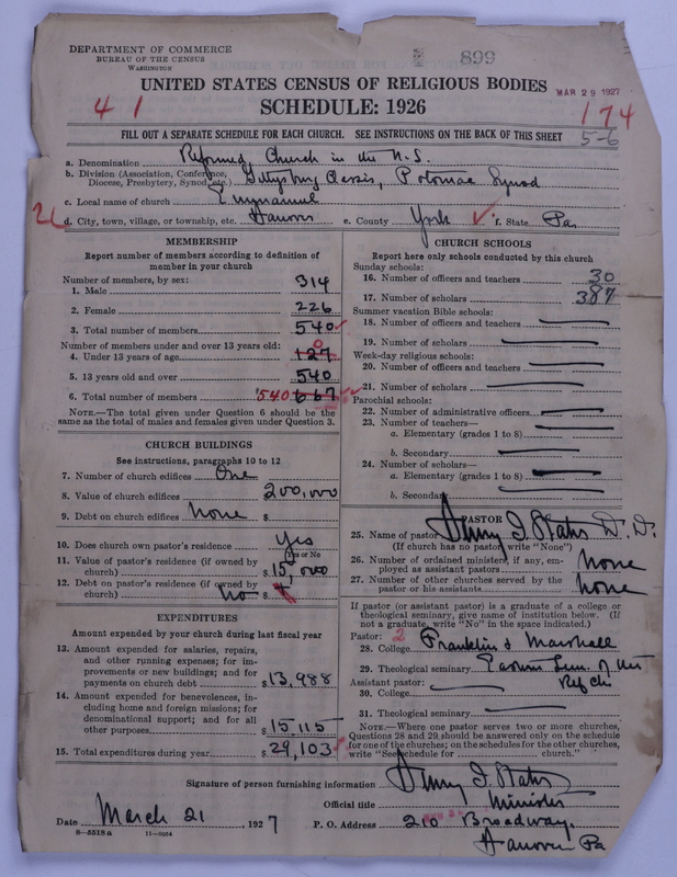 Scan of Reformed Church in the United States: 899