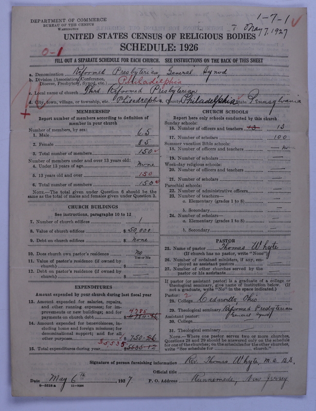 Scan of Reformed Presbyterian Church in North America, General Synod: 7