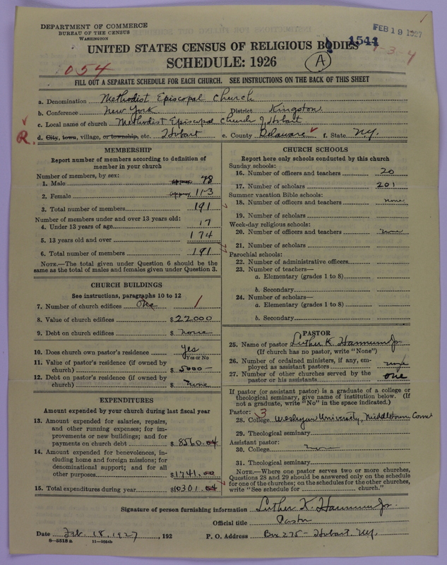 Scan of Methodist Episcopal Church: 1544