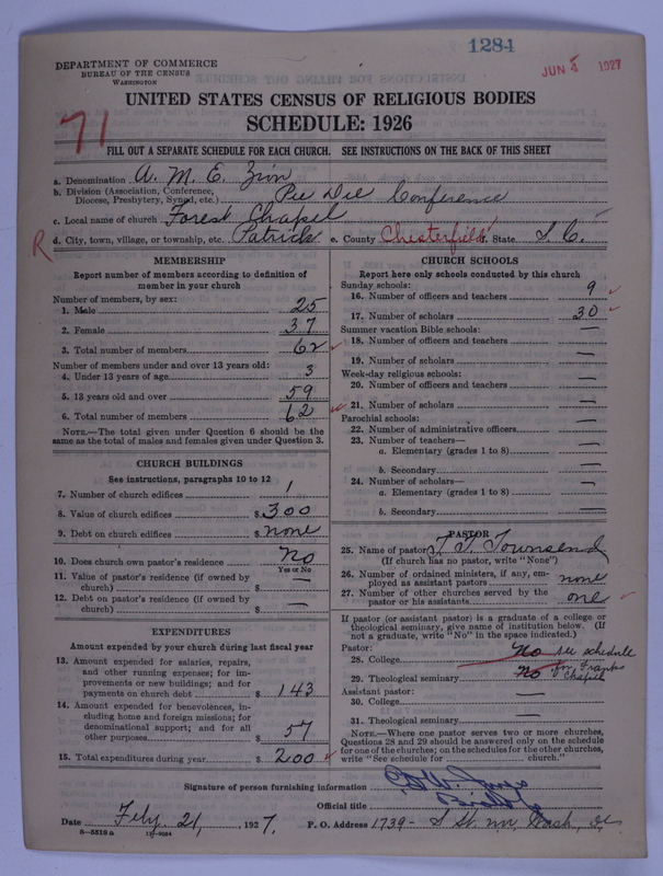 Scan of African Methodist Episcopal Zion Church: 1284