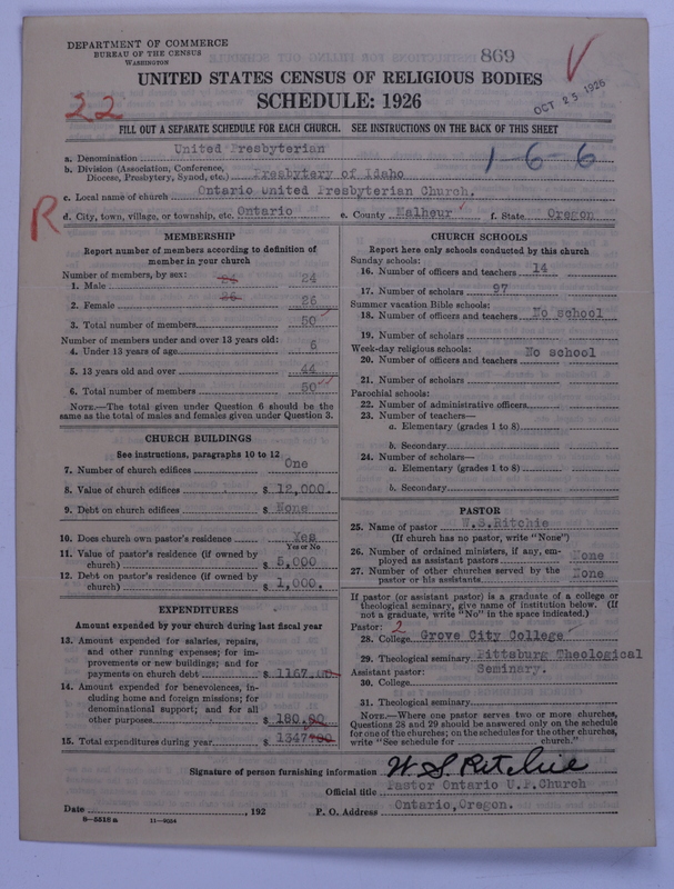 Scan of United Presbyterian Church of North America: 869