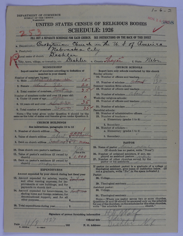 Scan of Presbyterian Church in the United States of America: 5858